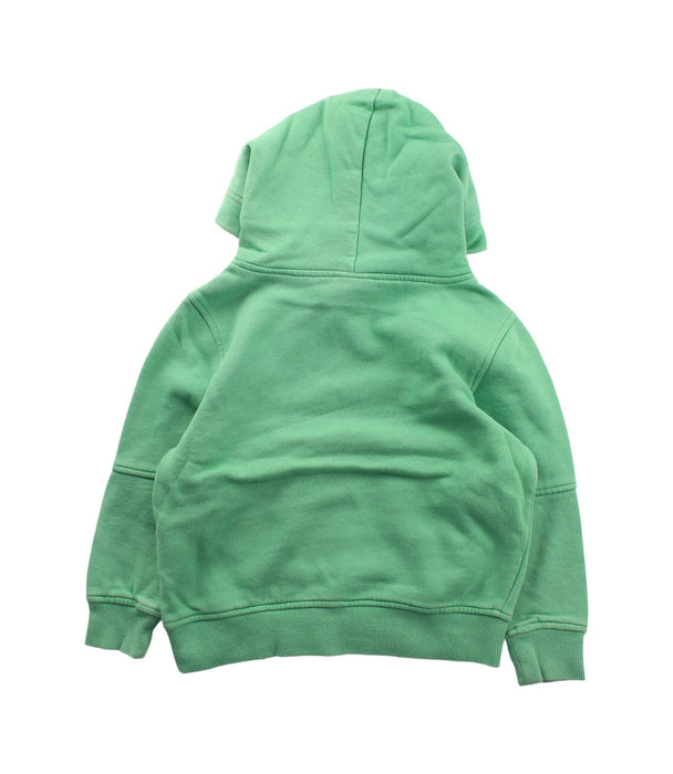 A Green Hooded Sweatshirts from Seed in size 4T for boy. (Back View)