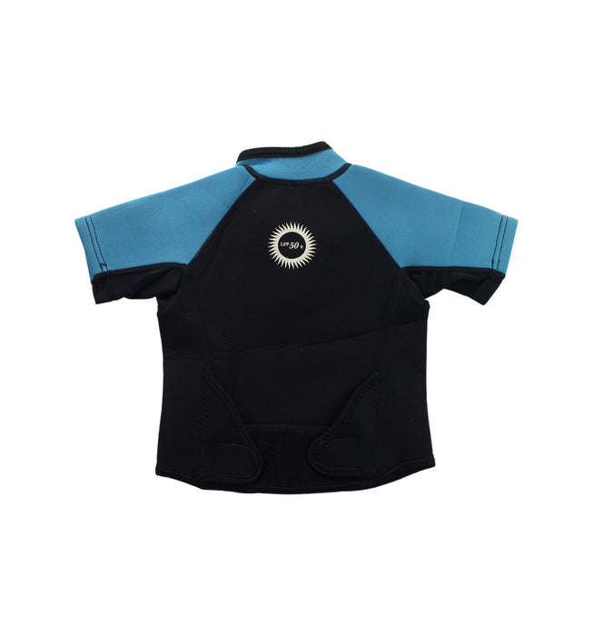 A Black Wetsuits from Aquasport in size 2T for boy. (Back View)