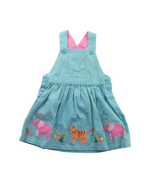A Blue Overall Dresses from Jojo Maman Bébé in size 12-18M for girl. (Front View)