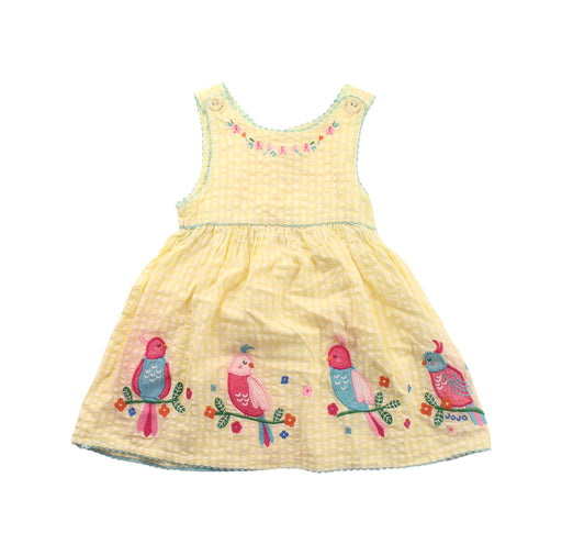 A Yellow Sleeveless Dresses from Jojo Maman Bébé in size 6-12M for girl. (Front View)