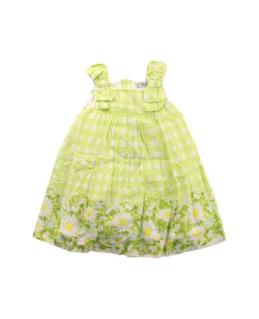 A Green Sleeveless Dresses from Mayoral in size 6-12M for girl. (Front View)