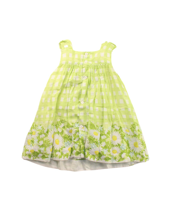 A Green Sleeveless Dresses from Mayoral in size 6-12M for girl. (Back View)
