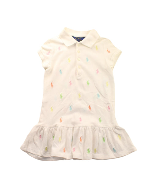 A White Short Sleeve Dresses from Polo Ralph Lauren in size 2T for girl. (Front View)