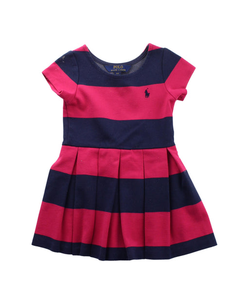 A Blue Short Sleeve Dresses from Polo Ralph Lauren in size 2T for girl. (Front View)