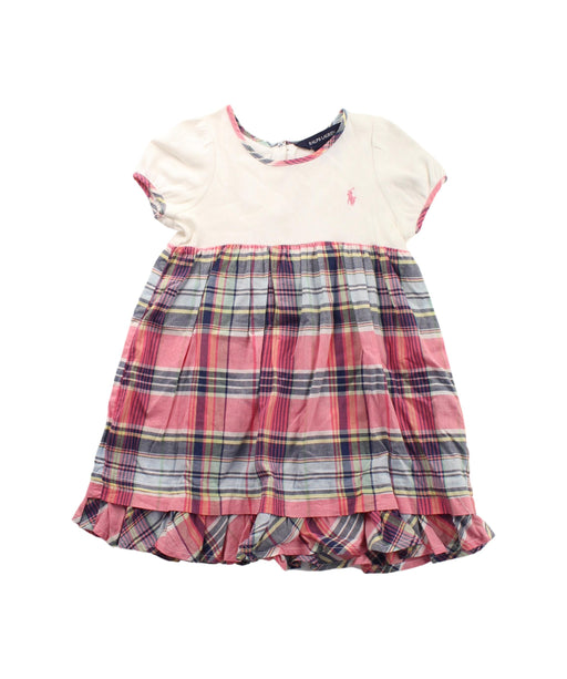 A White Short Sleeve Dresses from Ralph Lauren in size 12-18M for girl. (Front View)