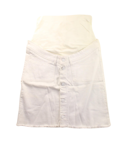 A White Short Skirts from Seraphine in size M for maternity. (Front View)