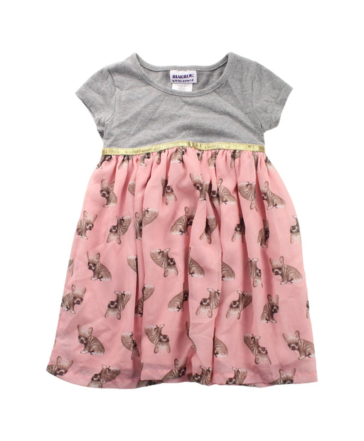 A Grey Short Sleeve Dresses from Blueberi Boulevard in size 2T for girl. (Front View)