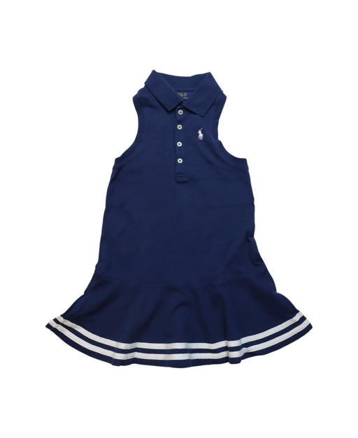 A Navy Sleeveless Dresses from Polo Ralph Lauren in size 4T for girl. (Front View)