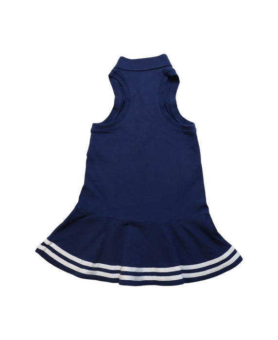 A Navy Sleeveless Dresses from Polo Ralph Lauren in size 4T for girl. (Back View)