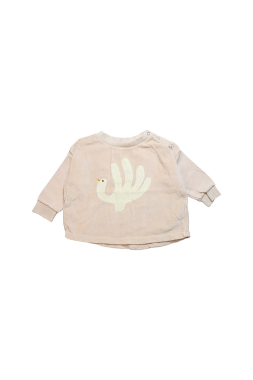 A Peach Crewneck Sweatshirts from Bobo Choses in size 18-24M for girl. (Front View)