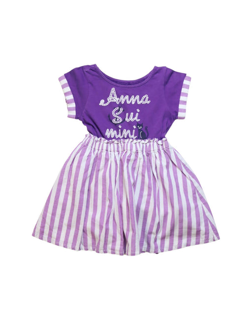 A Purple Short Sleeve Dresses from Anna Sui in size 2T for girl. (Front View)
