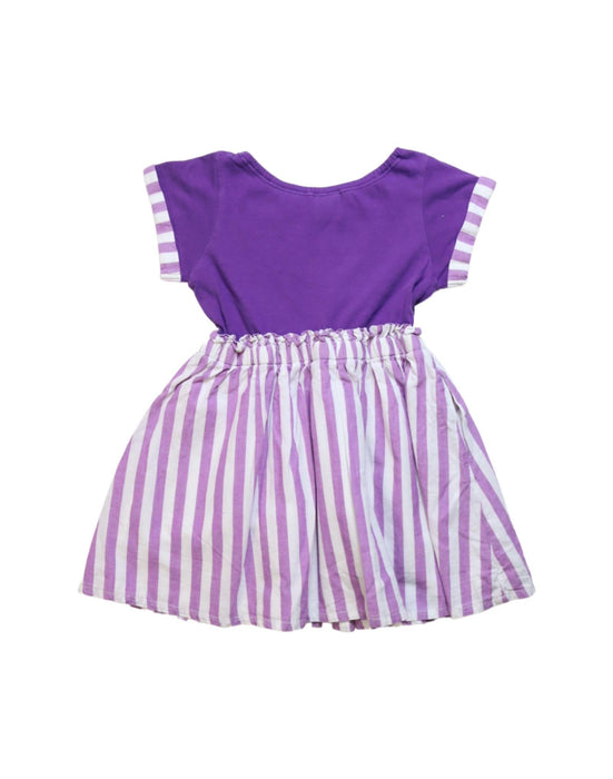 A Purple Short Sleeve Dresses from Anna Sui in size 2T for girl. (Back View)