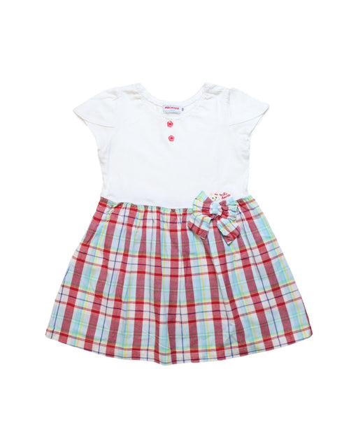 A Multicolour Short Sleeve Dresses from Miki House in size 2T for girl. (Front View)