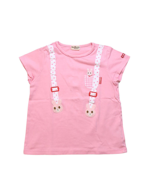 A Multicolour Short Sleeve T Shirts from Miki House in size 4T for girl. (Front View)