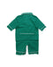 A Green Onesies from Petite Plume in size 0-3M for neutral. (Back View)