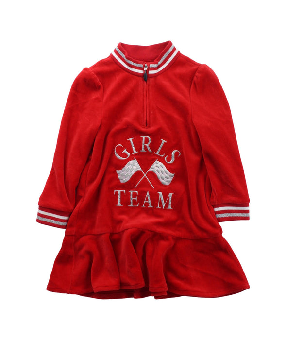 A Red Sweater Dresses from Ferrari in size 12-18M for girl. (Front View)