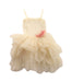 A Yellow Sleeveless Dresses from Britt in size 2T for girl. (Front View)