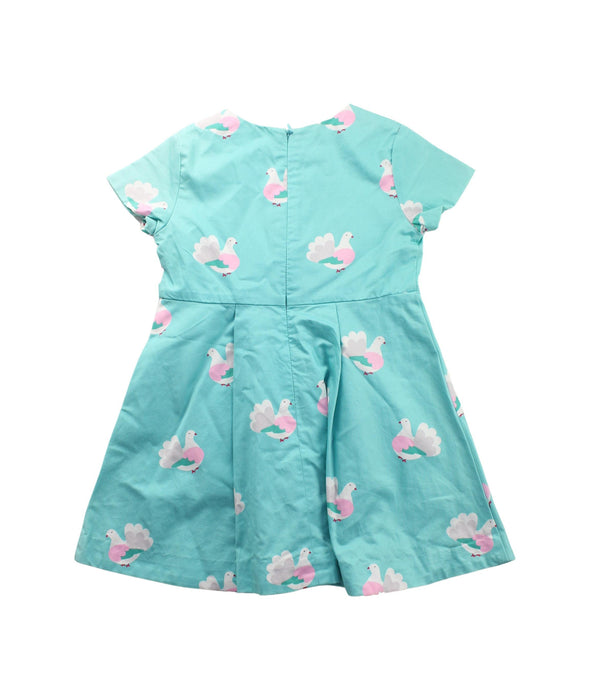 A Green Short Sleeve Dresses from Jacadi in size 3T for girl. (Back View)