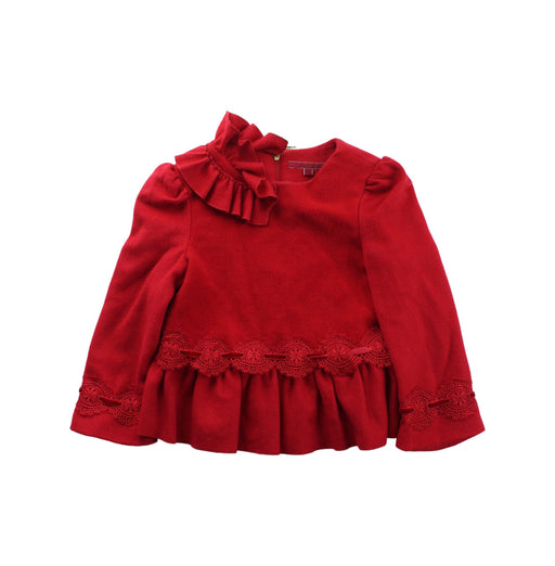 A Red Long Sleeve Tops from Nicholas & Bears in size 4T for girl. (Front View)