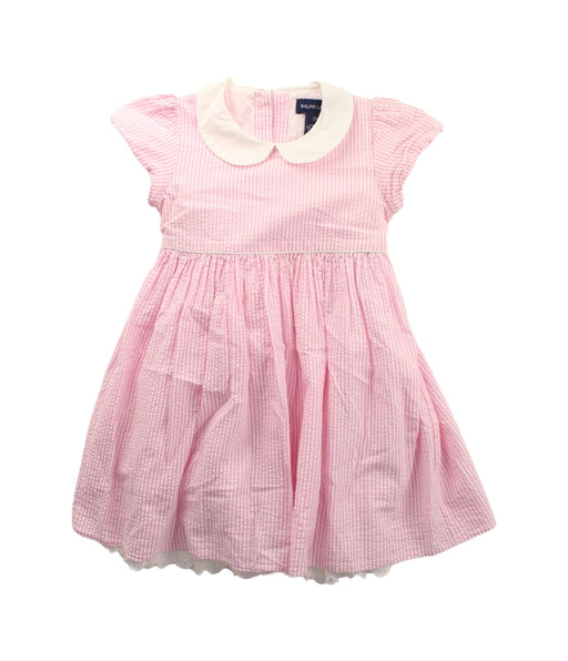 A Pink Short Sleeve Dresses from Ralph Lauren in size 2T for girl. (Front View)