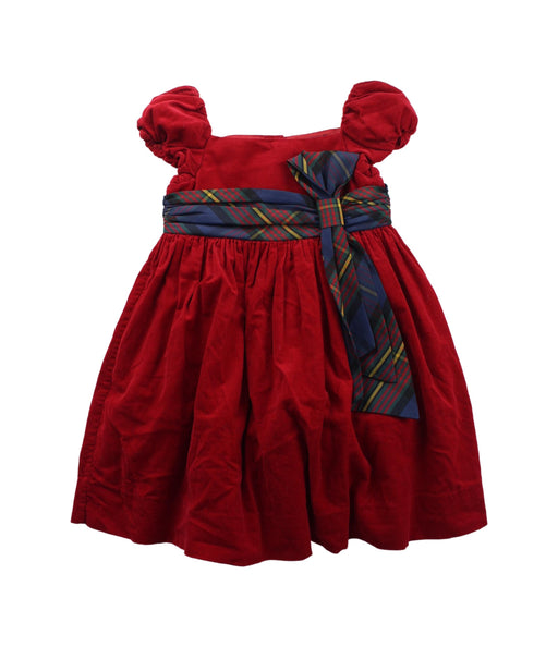 A Red Sleeveless Dresses from Ralph Lauren in size 12-18M for girl. (Front View)