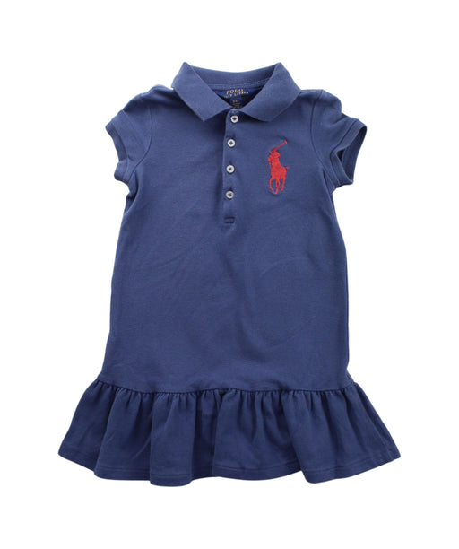 A Blue Short Sleeve Dresses from Polo Ralph Lauren in size 2T for girl. (Front View)