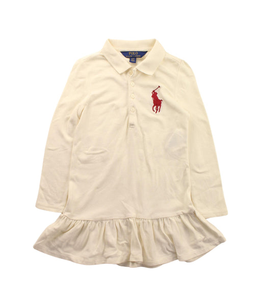 A White Long Sleeve Dresses from Polo Ralph Lauren in size 2T for girl. (Front View)