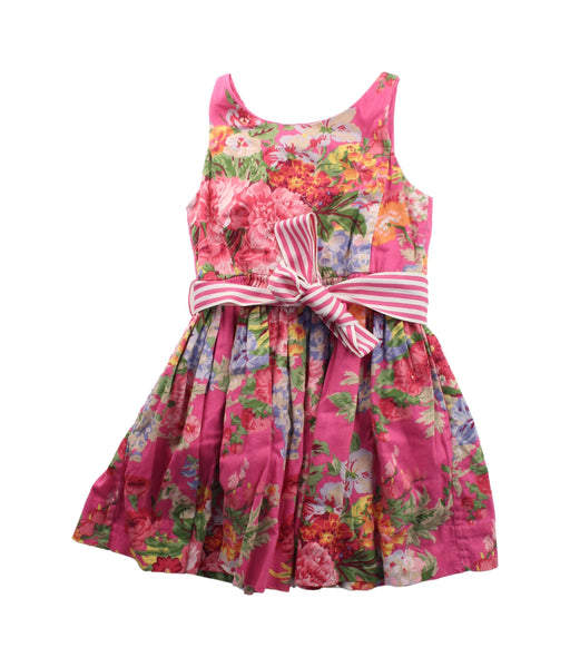A Pink Sleeveless Dresses from Polo Ralph Lauren in size 4T for girl. (Front View)