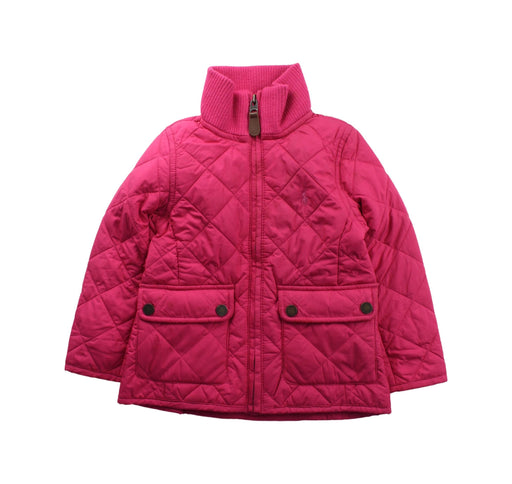 A Pink Puffer/Quilted Jackets from Ralph Lauren in size 2T for girl. (Front View)