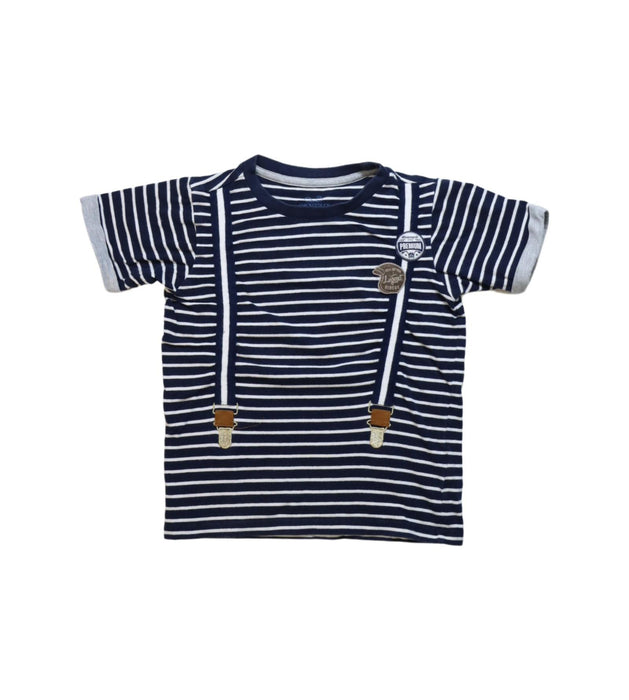 A Navy Short Sleeve T Shirts from Chickeeduck in size 4T for boy. (Front View)