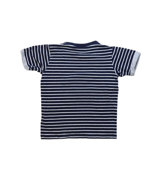 A Navy Short Sleeve T Shirts from Chickeeduck in size 4T for boy. (Back View)