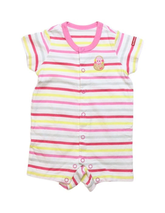A Multicolour Short Sleeve Rompers from Miki House in size 3-6M for girl. (Front View)