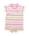 A Multicolour Short Sleeve Rompers from Miki House in size 3-6M for girl. (Front View)