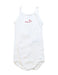 A White Sleeveless Bodysuits from Petit Bateau in size 6-12M for girl. (Front View)