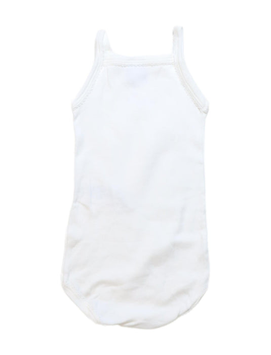 A White Sleeveless Bodysuits from Petit Bateau in size 6-12M for girl. (Back View)