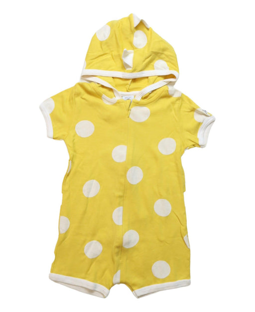 A Yellow Short Sleeve Rompers from Petit Bateau in size 6-12M for neutral. (Front View)