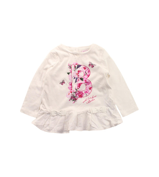 A White Long Sleeve Tops from Baker by Ted Baker in size 6-12M for girl. (Front View)