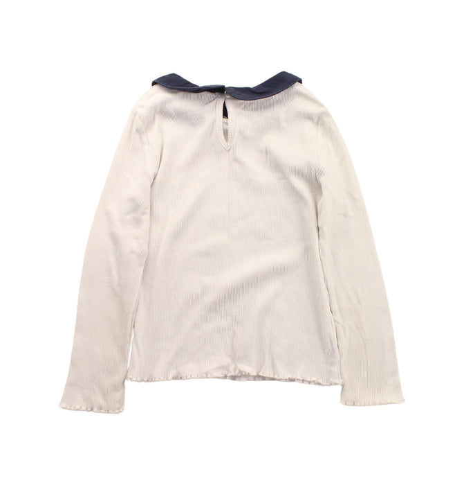 A White Long Sleeve Tops from Monoprix in size 4T for girl. (Back View)