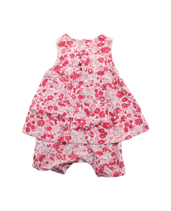 A Pink Sleeveless Rompers from Joules in size 12-18M for girl. (Back View)