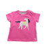 A Pink Short Sleeve T Shirts from Joules in size 12-18M for girl. (Front View)