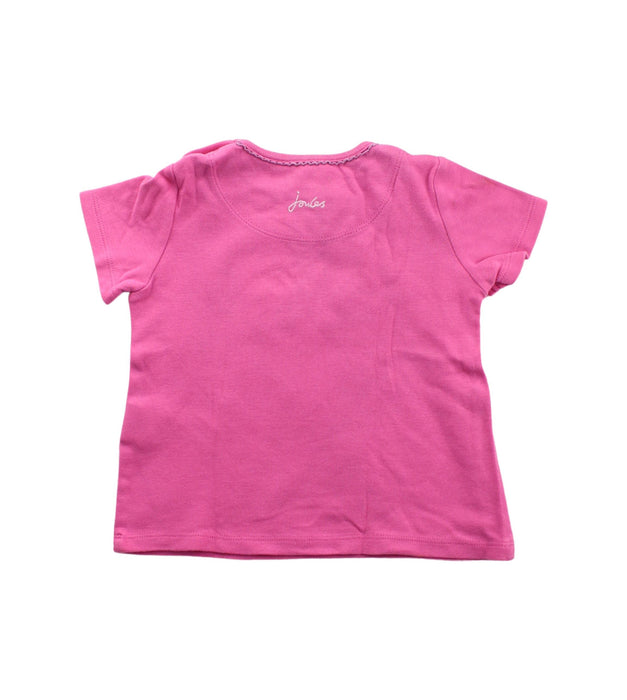 A Pink Short Sleeve T Shirts from Joules in size 12-18M for girl. (Back View)