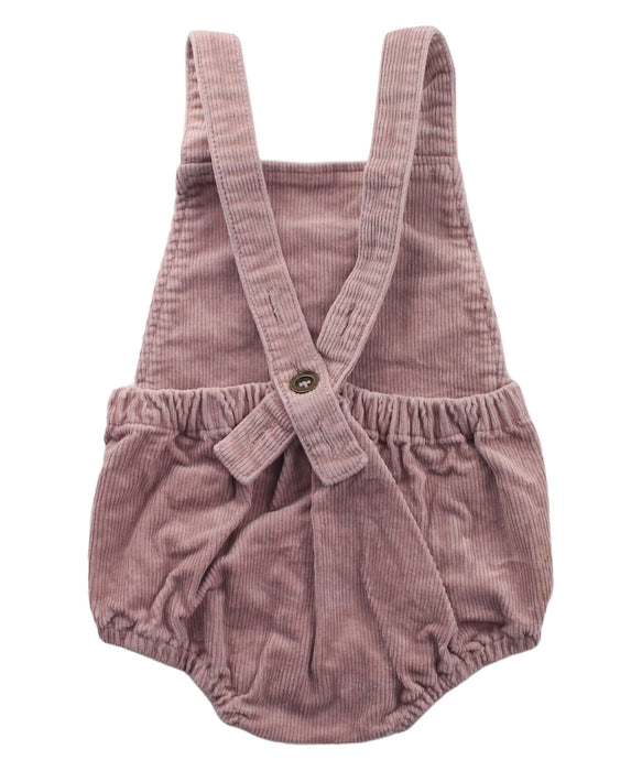 A Pink Overall Shorts from Jamie Kay in size 3-6M for girl. (Back View)