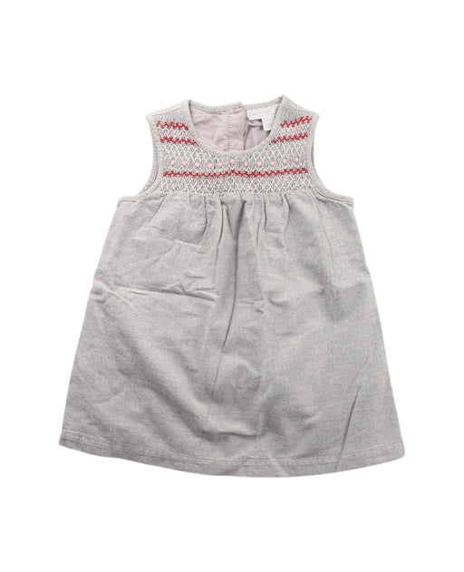 A Grey Sleeveless Dresses from The Little White Company in size 12-18M for girl. (Front View)