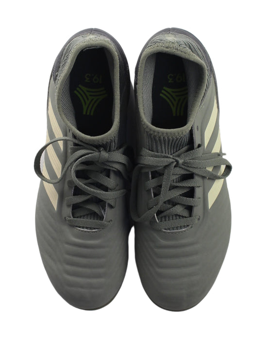 A Green Cleats/Soccer Shoes from Adidas in size 10Y for boy. (Back View)