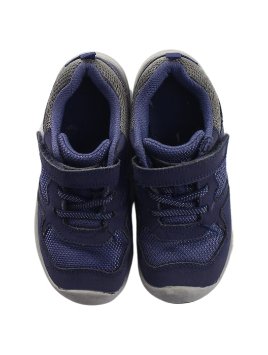 A Blue Sneakers from Stride Rite in size 3T for boy. (Back View)