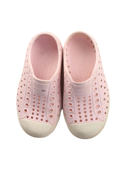 A Pink Aqua Shoes from Native Shoes in size 3T for girl. (Back View)