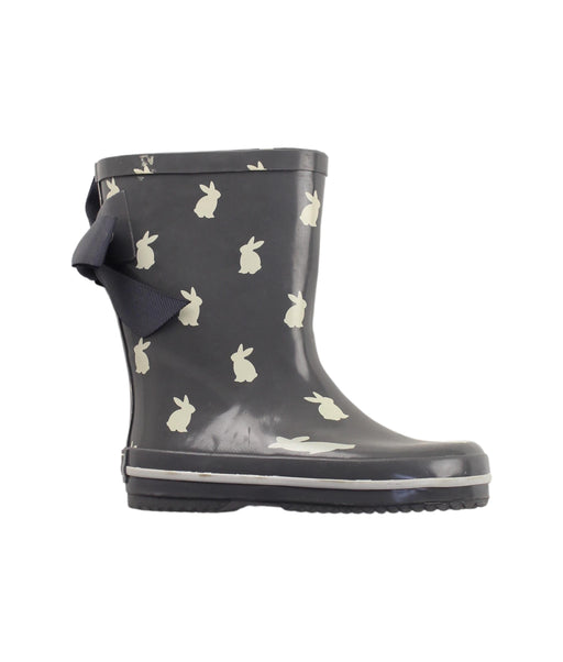 A Grey Rain Boots from Jacadi in size 4T for girl. (Front View)