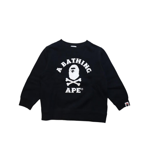 A Black Crewneck Sweatshirts from BAPE KIDS in size 4T for boy. (Front View)