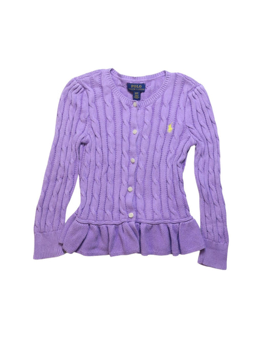 A Purple Cardigans from Polo Ralph Lauren in size 4T for girl. (Front View)