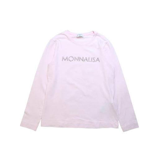 A Pink Long Sleeve T Shirts from Monnalisa in size 10Y for girl. (Front View)